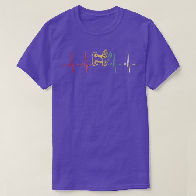 Camiseta Shih Tzu Dog Heartbeat 2 (Frente do Design)