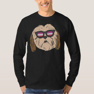Camiseta Shih Tzu Dog Lgbt Bandeira Lésbica Gay Hih Tzu Lg