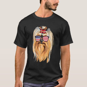 Camiseta Shih Tzu Dog Patriótico Usa 4 De Julho Cu American