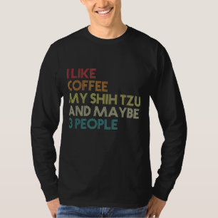 Camiseta Shih Tzu Dog Proprietário Café Amante Engraçado Qu