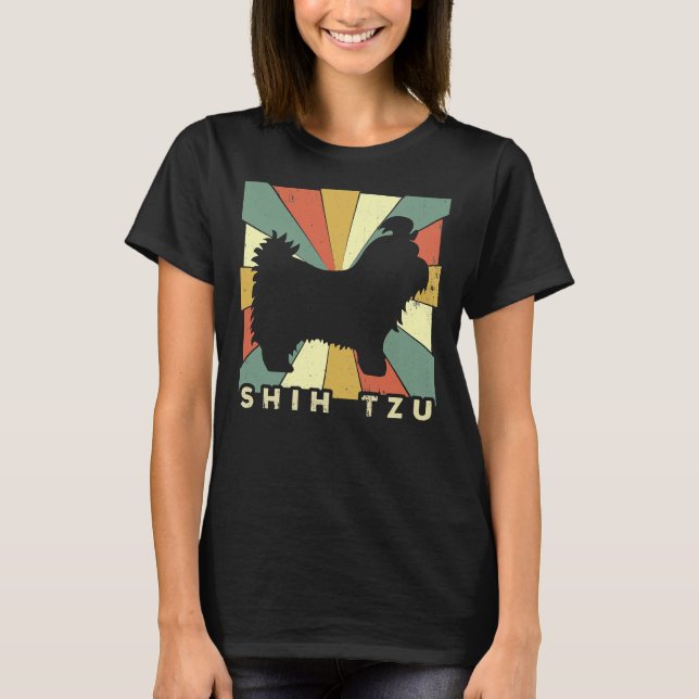 Camiseta Shih Tzu Dog Retro Vintage (Frente)