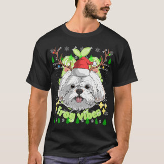 Camiseta Shih Tzu Dog Santa Claus Hat Febre Natal X-Mas