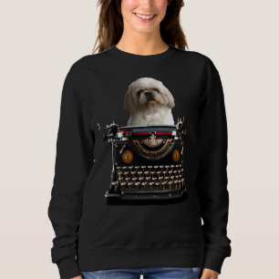 Camiseta Shih Tzu Dog TypeWriter - Autor de Escritor de Cac
