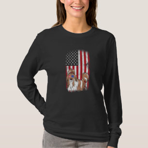 Camiseta Shih Tzu Dog Usa Flag Boys Raparigas Homens Quarto