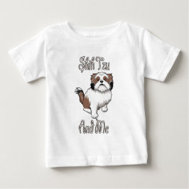 Camiseta Shih Tzu e Eu Design Divertido de Cachorro Shih Tz