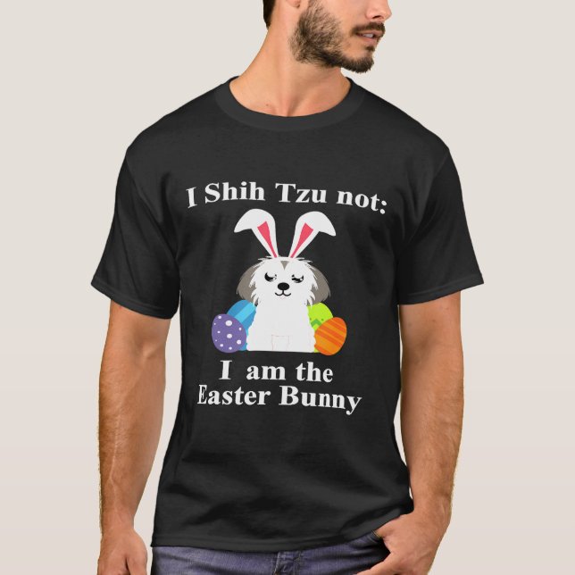 Camiseta Shih Tzu Easter Bunny   (Frente)