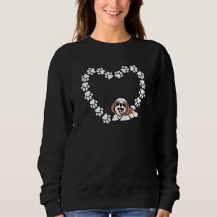 Camiseta Shih Tzu Heart Funny Shih Tzu Proprietário do Cach