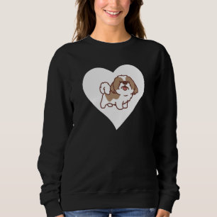 Camiseta Shih Tzu Heart Funny Shih Tzu Proprietário do Cach
