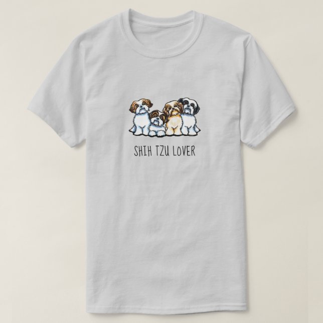 Camiseta Shih Tzu Lover Personalizado (Frente do Design)