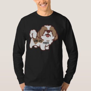Camiseta Shih Tzu Mãe Engraçado Shih Tzu Proprietário Cacho