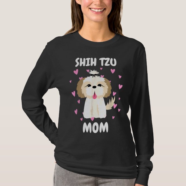 Camiseta Shih Tzu Mãe Mãe Mãe Mãe Mãe Mãe Mãe Mãe Mãe Mãe M (Frente)