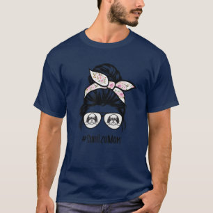 Camiseta Shih Tzu Mãe Mensagem Óculos De Cabelo