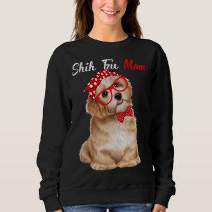Camiseta Shih Tzu Mãe Quilt Svg Para Pai Masculina