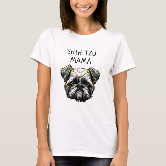 Camiseta Shih Tzu Mama (Frente)