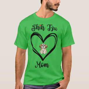Camiseta Shih Tzu Mama Eu Amo Minha Mãe Shih Tzu
