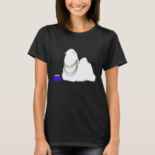 Camiseta Shih Tzu Mardi Gras Silhouette Party V2