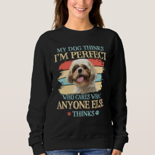 Camiseta Shih Tzu Meu Cachorro Acha Que Sou Perfeito