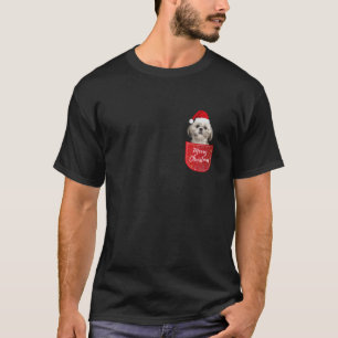 Camiseta Shih Tzu O Cachorro De Natal No Seu Bolso