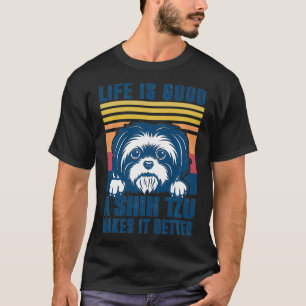 Camiseta Shih Tzu Oferece Para Homens Mulheres Shitzu Cacho