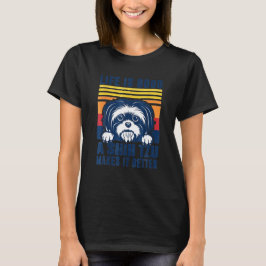 Camiseta Shih Tzu Oferece Para Homens Mulheres Shitzu Cacho