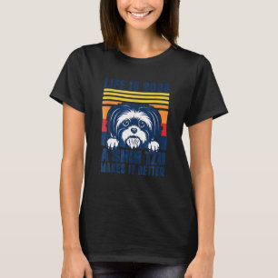 Camiseta Shih Tzu Oferece Para Homens Mulheres Shitzu Cacho
