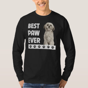 Camiseta Shih Tzu Pai Dia de os pais Melhor Pata Alguma Vez
