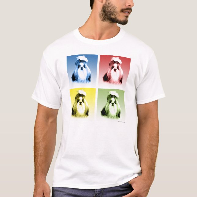 Camiseta Shih Tzu Pop Art (Frente)