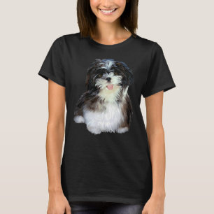 Camiseta Shih Tzu Puppy (Preto E Branco)