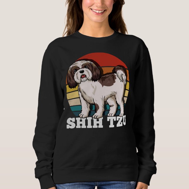 Camiseta Shih Tzu Retro Vintage (Frente)