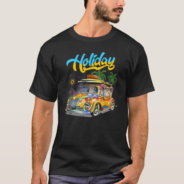 Camiseta Shih Tzu Riding Camping Van Holiday Summer Vacati (Frente)