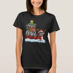 Camiseta Shih Tzu Santa Hat Reindeer Costume