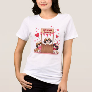 Camiseta Shih Tzu Smooch Station Kissing Booth Gift
