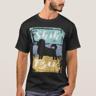 Camiseta Shih Tzu Tee - Vintage Retro Shih Tzu Dog