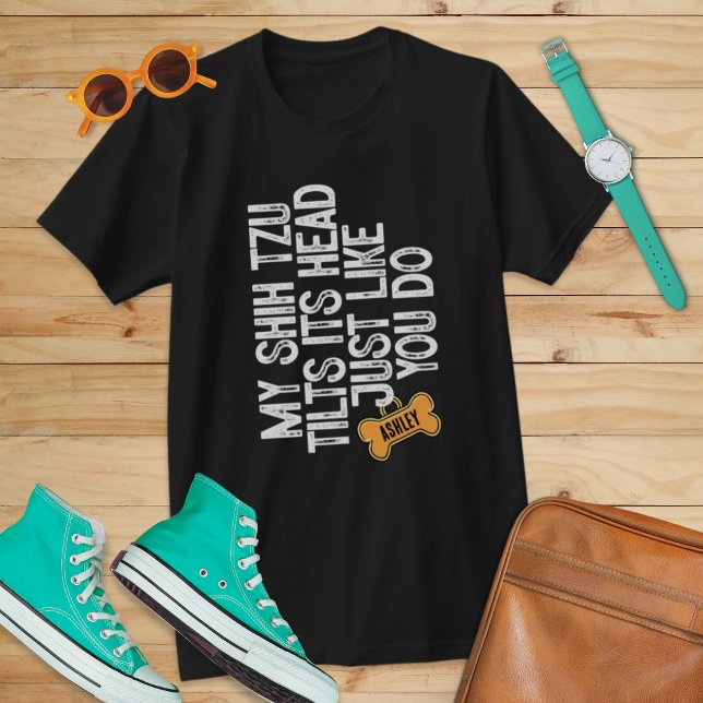 Camiseta Shih tzu Tlits cabeça como você (Criador carregado)