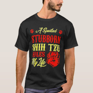 Camiseta Shih Tzu, Um Tubnascido Malhado, governa minha vid