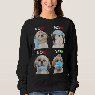 Camiseta Shih Tzu Veste Rosto Máscara Direita Cachorro Para