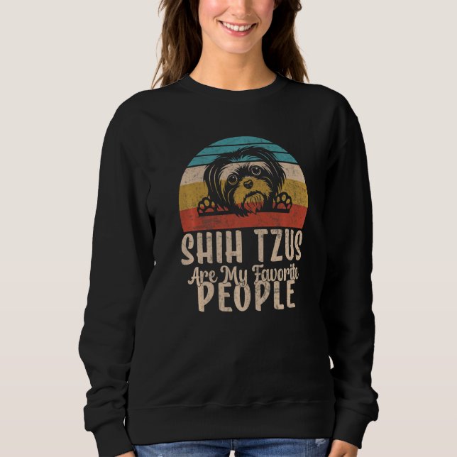 Camiseta Shih Tzus are my favorite People Shih Tzu   (Frente)