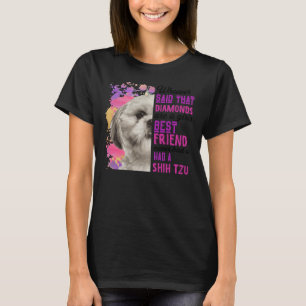 Camiseta Shih Tzus É Uma Menina Melhor Amiga