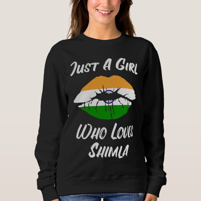 Camiseta Shimla lips mouth love Indian flag (Frente)