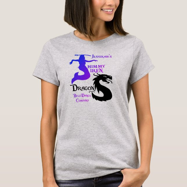 Camiseta Shimmy Siren Dragon Belly Dance T-Shirt (Frente)
