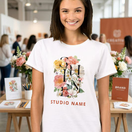 Camiseta SHINE Floral Estúdio Criativo Nome Corporativo