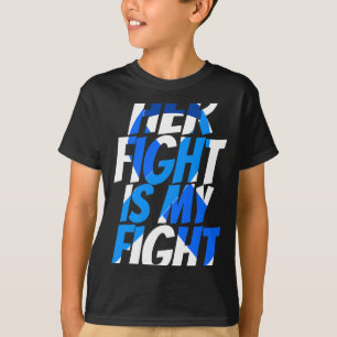 Camiseta Shir de Sensibilização do Cancer Colorectal Blue R