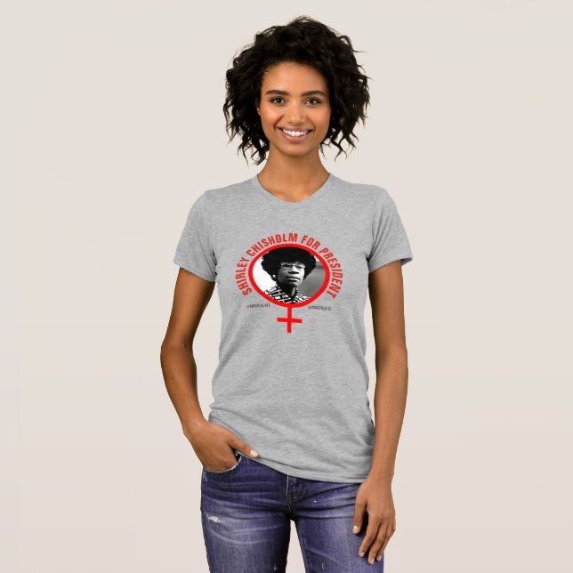 Camiseta Shirley Chisholm para o presidente (Frente Completa)
