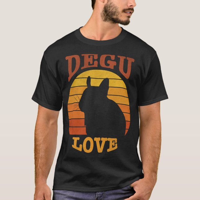 Camiseta Shirt bonitas, querido com Degu, - Vintage (Frente)
