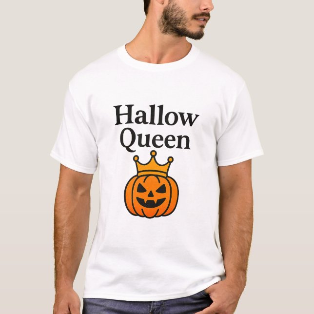 Camiseta Shirt Dia de as Bruxas engraçado Hallo Queen (Frente)
