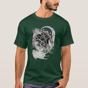 Camiseta ~shirt do Pentacle do dragão do estilo de Nouveau