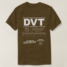 Camiseta Shirt DVT do Aeroporto de Phoenix Deer Valley