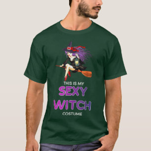 Camiseta Shirt Figurume de Bruxa de Halloween