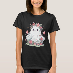 Camiseta Shirt Floral Ghost Halloween Costume Gir