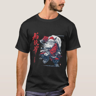 Camiseta Shirt Japanese Samurai Santa Martial Arts